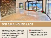 FOR SALE House & Lot located in Greenwoods Executive...