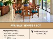 FOR SALE House & Lot located in White Plains Subd Brgy....