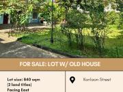 For Sale: Lot with old house located at Kanlaon Street