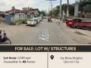 FOR SALE Lot with structures located at Sta Mesa...