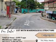 FOR SALE Lot with Warehouse & Structure located at Sta...