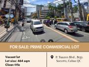 For Sale: Prime Commercial lot located at 180 P. Tuazon...