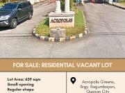 FOR SALE Residential Vacant Lot located at Acropolis...