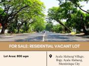 FOR SALE Residential Vacant Lot located at Ayala Alabang...
