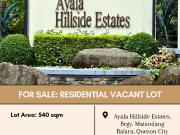 FOR SALE Residential Vacant Lot located at Ayala...