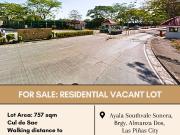 FOR SALE Residential Vacant Lot located at Ayala...
