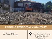 FOR SALE Residential Vacant Lot located at Mountainview...