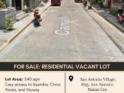 FOR SALE Residential Vacant Lot located at San Antonio...