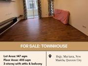 FOR SALE Townhouse located at Brgy. Mariana, New Manila,...