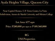For Sale: Vacant Lot in Ayala Heights Village, Quezon City