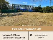 FOR SALE Vacant Lot located in Ayala Alabang Village,...