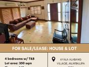 FOR SALE/LEASE House & Lot located in Ayala Alabang...