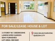 FOR SALE/LEASE House & Lot located in Casa Milan,...