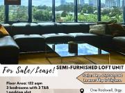 FOR SALE/LEASE Semi Furnished Loft Unit located at One...