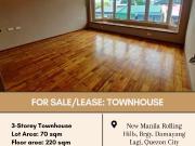 FOR SALE/LEASE: Townhouses located at New Manila Rolling...