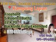 FREEHOLD Kampung Lapan Double Storey Terrace House...