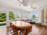 Freestanding peninsula home with water views