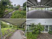 Freistehende, pfeilerfreie + verglaste Halle in...