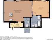 Fully furnished 2 room apartment with garden...