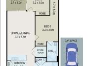 Fully Furnished Park Front 2 Bedroom + Small Study Apartment