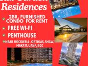 Fully furnished, Penthouse, FREE WIFI, 2BR Condo 4 Rent...