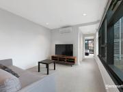 Furnished apartment with a spacious living room in the...