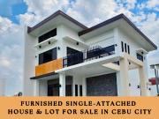 FURNISHED SINGLE ATTACHED 3 BEDROOM HOUSE & LOT FOR SALE...