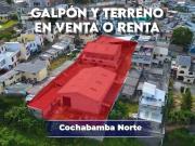 GALPÓN EN RENTA O VENTA 1500 MTS TERRENO TRES BODEGAS...