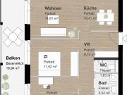 Geförderte Neubauwohnung mit Balkon