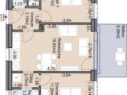 Geförderte Neubauwohnung mit Balkon, 54,57 m² im 2. Stock
