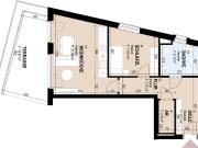 Geförderte Neubauwohnung mit Terrasse im 1. Stock