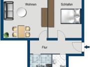 Auf gute Nachbarschaft: praktische 2 Zimmer Wohnung