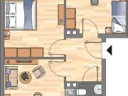 Gemütliche 2 Zimmer Wohnung im Dachgeschoss mit Wanne in...