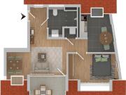 Gemütliche Dachgeschosswohnung mit sonniger Dachterrasse