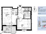 Geräumige 2 Zimmer Wohnung inkl. Einbauküche und Freifläche!