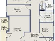 Geräumige 6 Zimmer Wohnung mit Balkon Nähe NAWI
