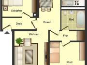 Geräumige Wohnung zur Selbstgestaltung 3. Zimmer Wohnung...