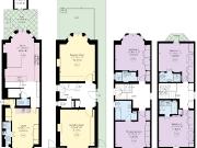 Graceful detached five bedroom family home with white...