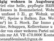 Großzügig wohnen in Augsburg Land!