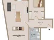 großzügige 2 raum wohnung!