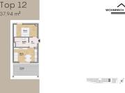 Gut durchdachte 2 Zimmer Wohnung mit großer Terrasse