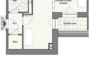 Gut geschnittene 1 Zimmer Wohnung mit Dachterrasse und EBK