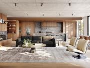 Half floor home with expansive city skyline and park views