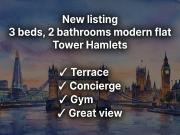 Harbour Way 3 bed flat to rent £4,500 pcm £1,038 pw