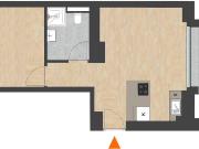 Helle 1 Zimmer Wohnung mit Loggia