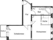 Helle 2 Raum Wohnung mit Balkon in Connewitz
