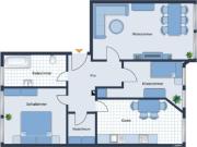 Helle 3 Raum Wohnung mit Einbauküche von privat,...