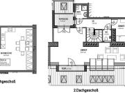 Helle Dachgeschoßwohnung mit 3 Zimmern und Terrassen in...