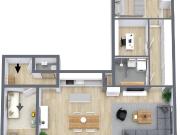 Helle Eigentumswohnung mit 3,5 Zimmer und Westbalkon im...