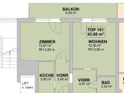 Helle, vermietete 2 Zimmer Wohnung mit großzügigen...